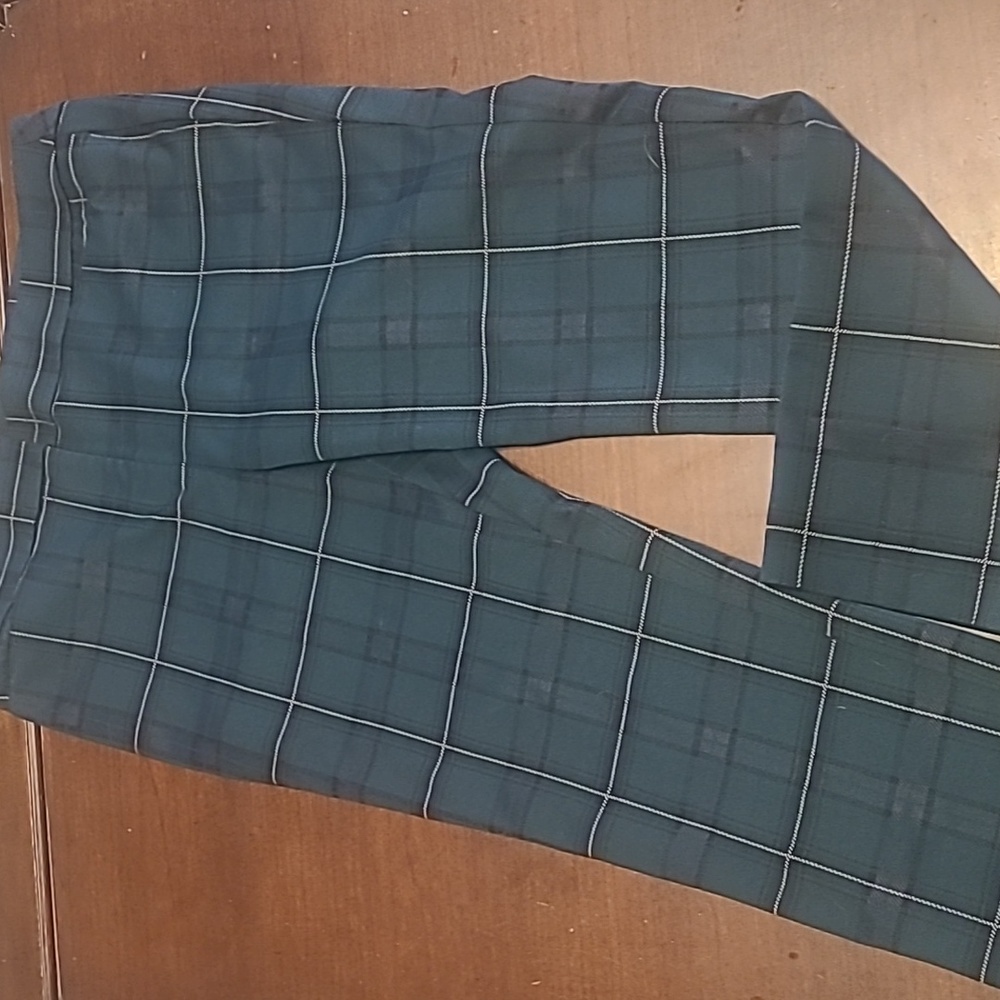 Ann Taylor Green plaid pants NWOT